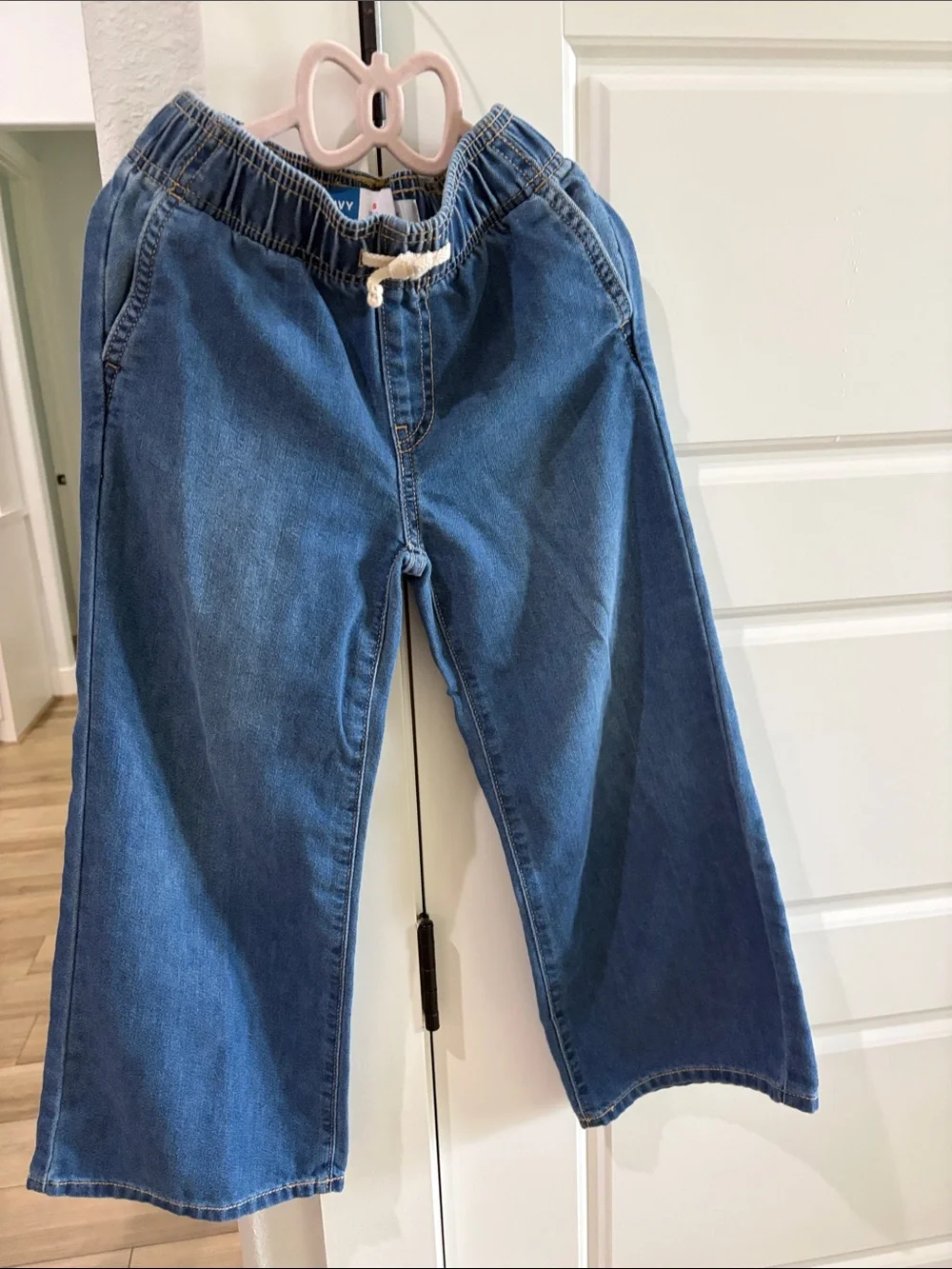 Old Navy Kids SzS (6/7) Wide-Leg Denim Pants - Medium Blue